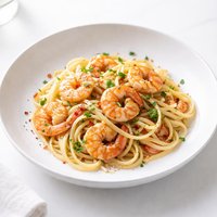 Pasta with Shrimp and Garlic Sauce
