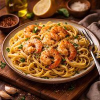 Pasta with Shrimp Scampi