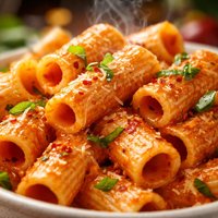 Pasta with Spicy Creamy Vodka Tomato Sauce