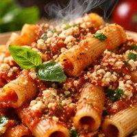 Pasta with Tofu Ricotta and Tomato Sauce