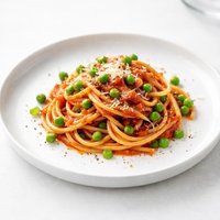 Pasta with Tomato and Peas