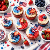 Patriotic 4th of July Cupcakes