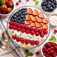 Patriotic Berry Trifle