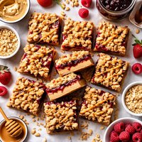 Pb J Crumble Bars