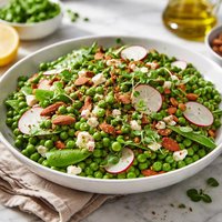 Pea Salad with Smoked Almonds