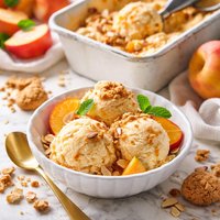 Peach Amaretti Ice Cream