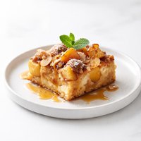 Peach Amaretto Bread Pudding