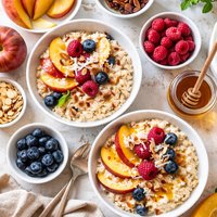 Peach and Bircher Muesli