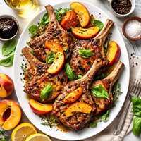 Peach and Black Pepper Veal Chops