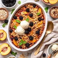 Peach and Blackberry Crisp