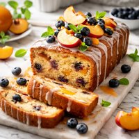 Peach and Blueberry Pound Cake
