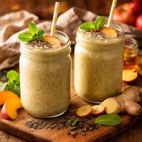 Peach and Ginger Green Tea Smoothie