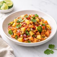 Peach and Papaya Salsa