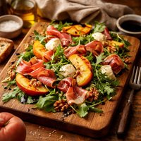 Peach and Prosciutto Salad