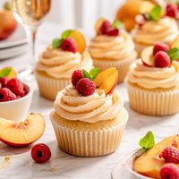 Peach Bellini Cupcakes