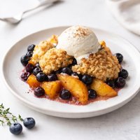 Peach Blueberry Cobbler