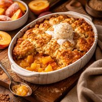 Peach Cobbler with Frozen Peaches