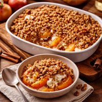 Peach Cream Cheese Crisp