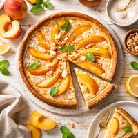 Peach Custard Kuchen