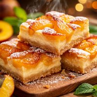 Peach Custard Squares