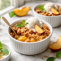 Peach Dump Cake for 2