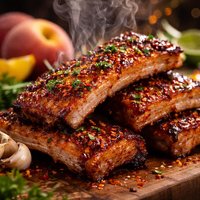 Peach Glazed Baby Back Ribs