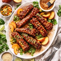 Peach Glazed Spareribs