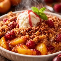 Peach Melba Crisp
