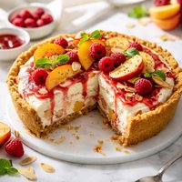 Peach Melba Ice Cream Pie