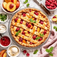 Peach Melba Pie