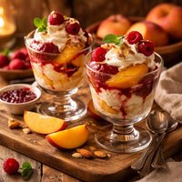 Peach Melba Sundaes