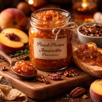 Peach Pecan Amaretto Preserves