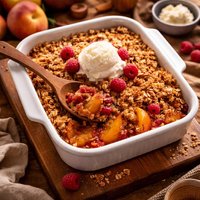 Peach Raspberry Crisp
