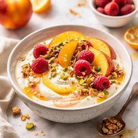 Peach Raspberry Yogurt