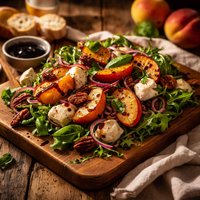 Peach Salad with Balsamic Dressing