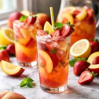 Peach Strawberry Punch Nectarine Sunrise Fruity Lemonade