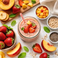 Peach Strawberry Smoothie