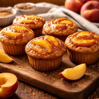 Peach Upside Down Muffins