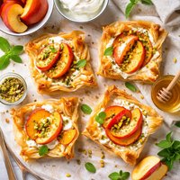 Peaches and Cream in Phyllo