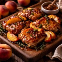 Peaches and Honey Baked Chicken
