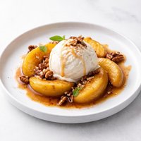 Peaches Foster with Ice Cream