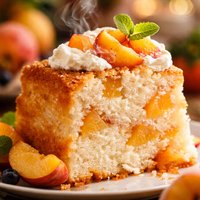 Peachy Angel Food Cake