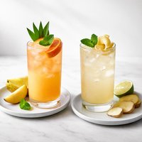 Peachy Pineapple Cooler with a Ginger Zinger
