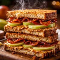 Peanut Butter and Apple Bacon Sandwiches