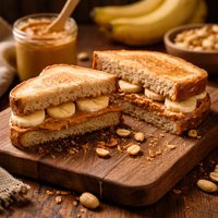 Peanut Butter and Banana Sandwiches