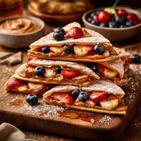 Peanut Butter and Fruit Breakfast Quesadillas