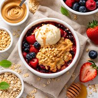 Peanut Butter and Fruit Cobbler for 1