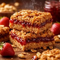 Peanut Butter and Jam Oatmeal Bars
