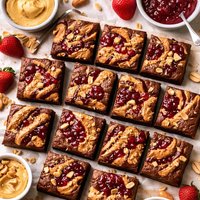 Peanut Butter and Jelly Brownies