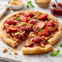 Peanut Butter and Jelly Dessert Pizza